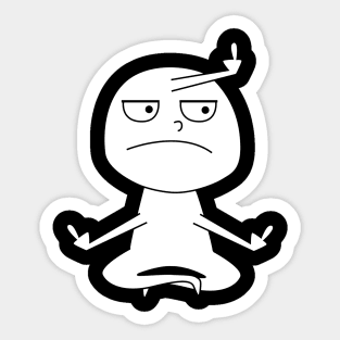 Middle Finger funny yoga pose Sticker